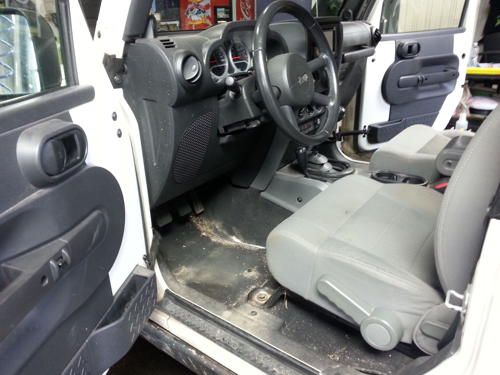 Jeep Interior Detailing: Before